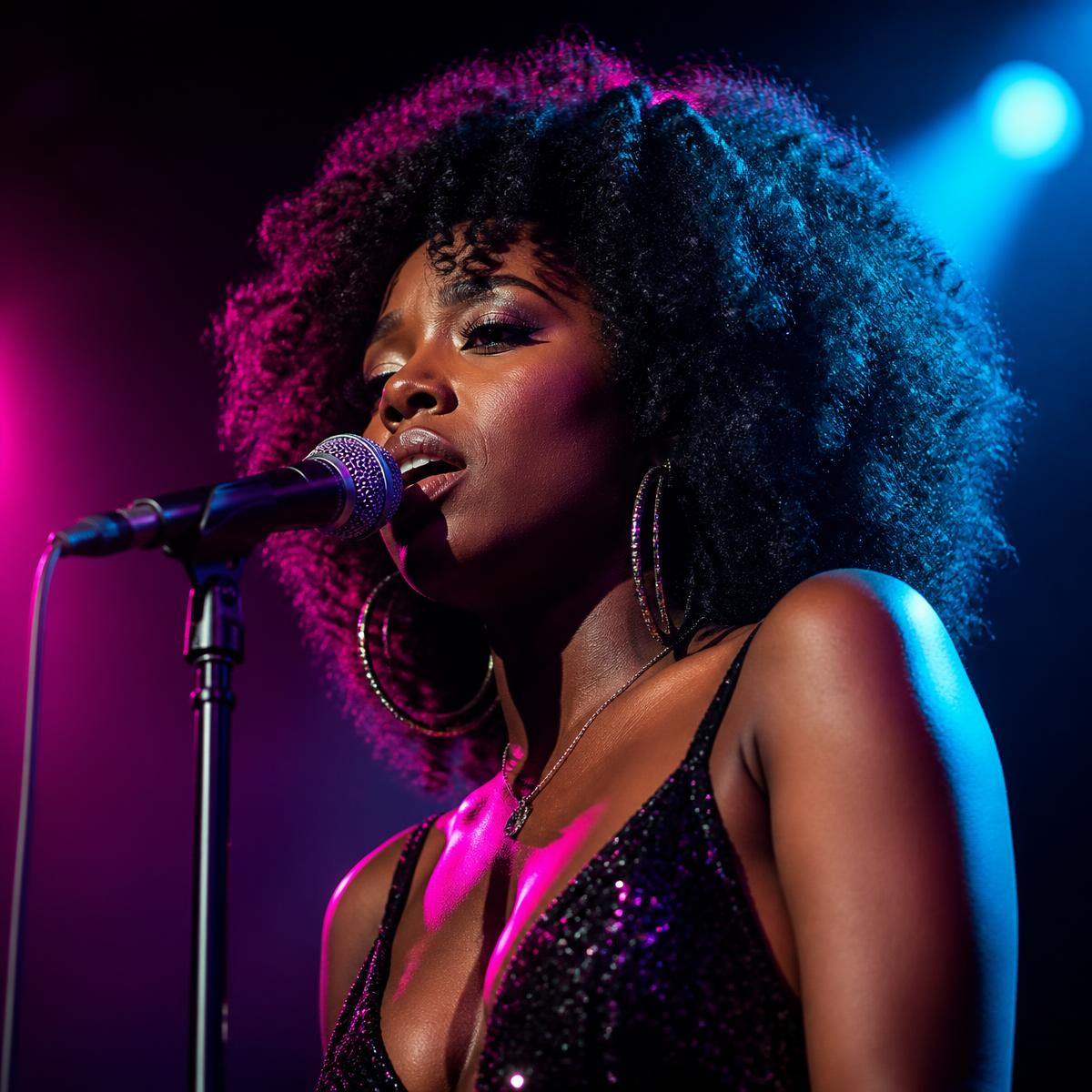 Artist performing on stage